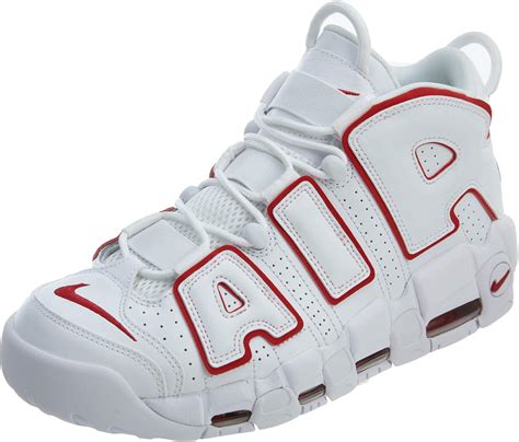 nike air uptempo weiß grau|Nike Air turbocharged shoes.